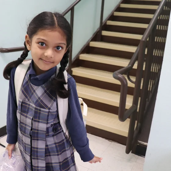 Pupils arriving at The Huda Academy