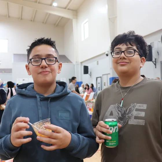 Older pupils at a school event