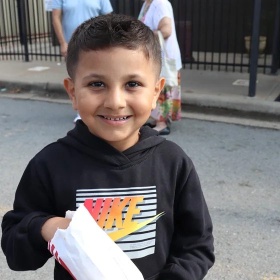 A pupil with a prize